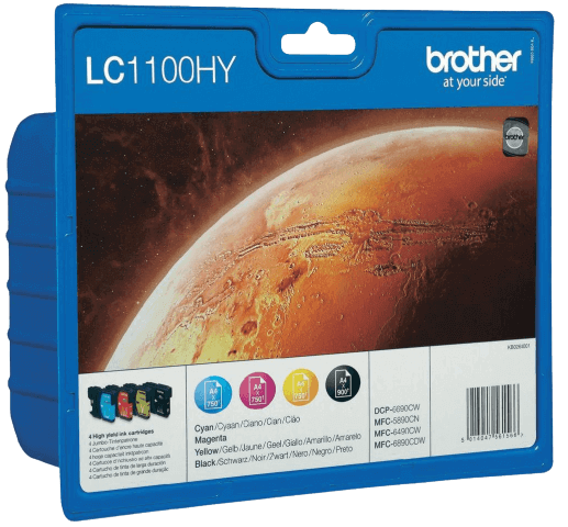 Brother LC1100HY XL CMYK original multipack 3000 sidor (LC1100HYVALBPDR)