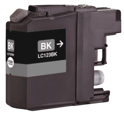 Brother LC123BK svart kompatibel bläckpatron 20,6 ml. (LC-123BK)