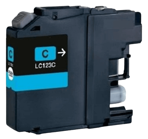 Brother LC123C cyan kompatibel bläckpatron 600 sidor (LC-123C)