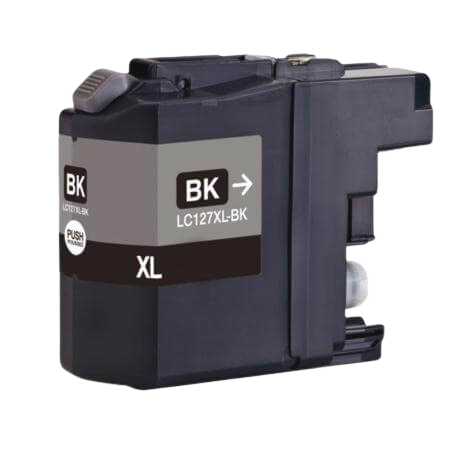 Brother LC127BK XL svart kompatibel bläckpatron 22 ml. (LC-127BK) 12312