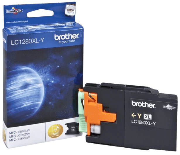 Brother LC1280Y XXL gul original bläckpatron 1200 sidor (LC-1280Y)