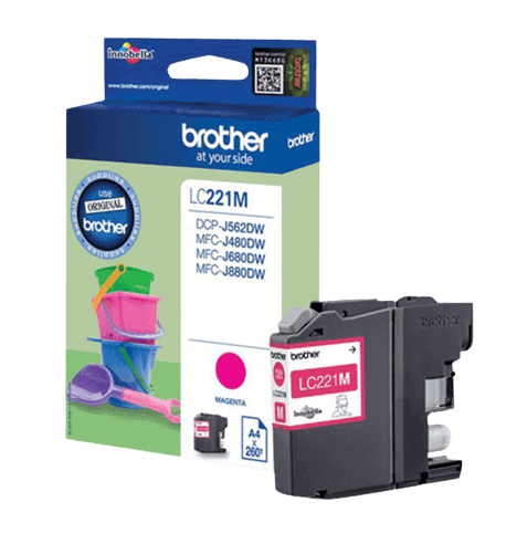 Brother LC221M magenta original bläckpatron 260 sidor (LC-221M)