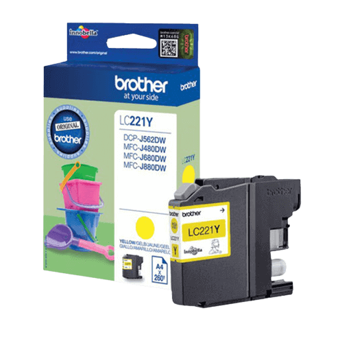Brother LC221Y gul original bläckpatron 260 sidor (LC-221Y)