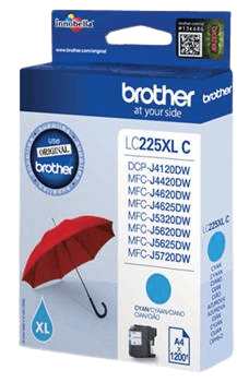 Brother LC225C XL cyan original bläckpatron 1200 sidor (LC-225C)