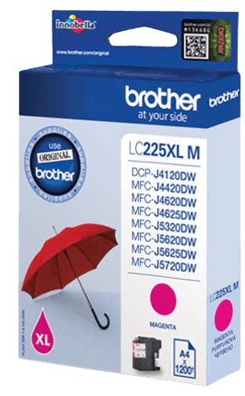 Brother LC225M XL magenta original bläckpatron 1200 sidor (LC-225M)