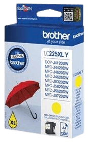 Brother LC225Y XL gul original bläckpatron 1200 sidor (LC-225Y)
