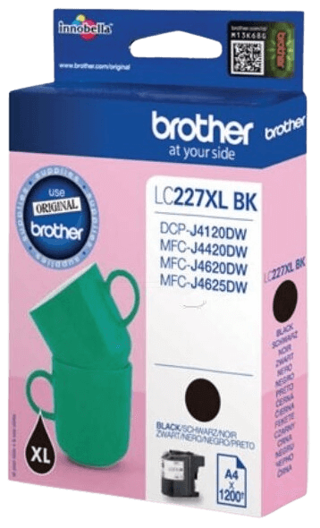 Brother LC227BK XL svart original bläckpatron 1200 sidor (LC-227BK)