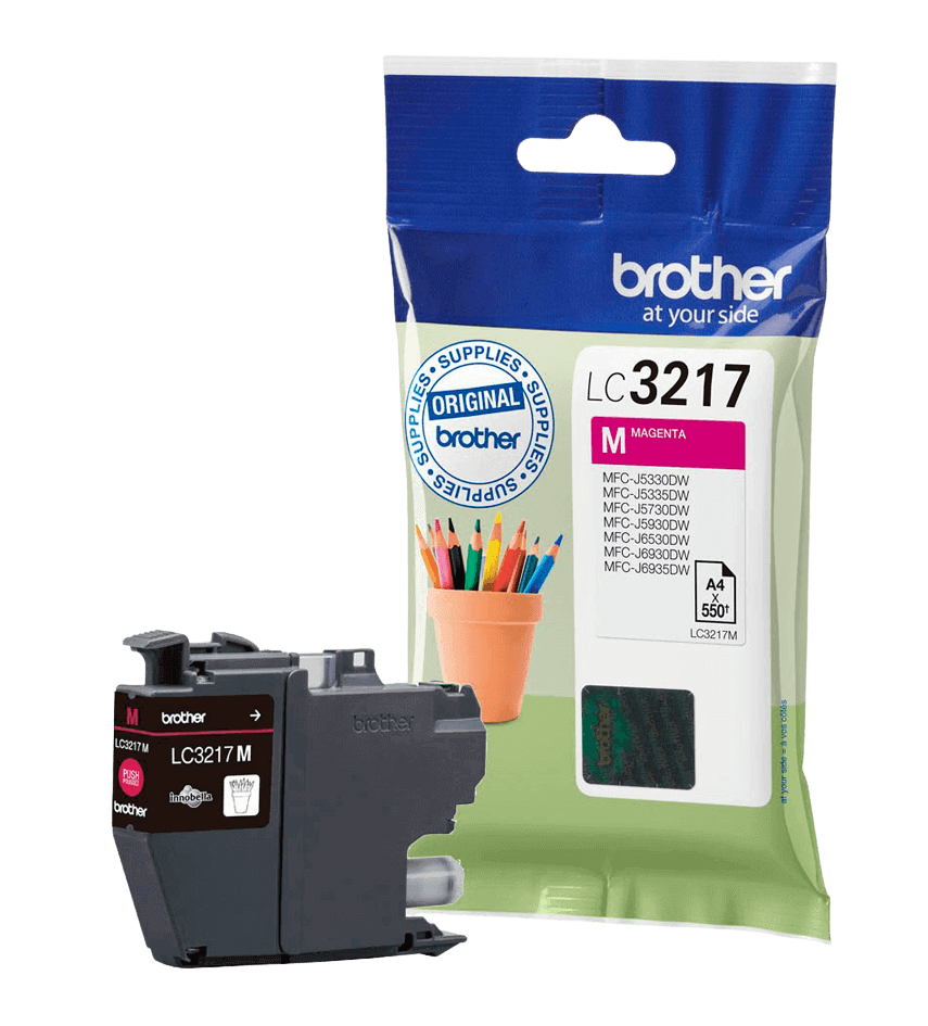 Brother LC3217M magenta original bläckpatron 550 sidor (LC-3217M)