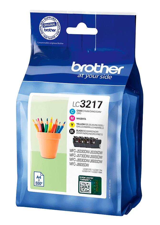 Brother LC3217VALDR CMYK original multipack 2200 sidor (LC-3217VALDR)