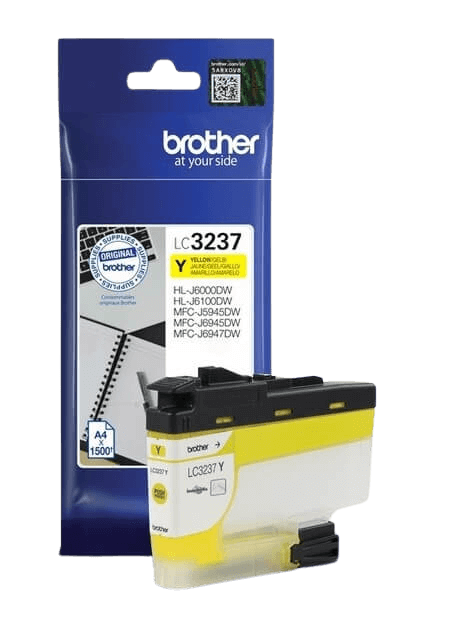 Brother LC3237Y gul original bläckpatron 1500 sidor (LC-3237Y)