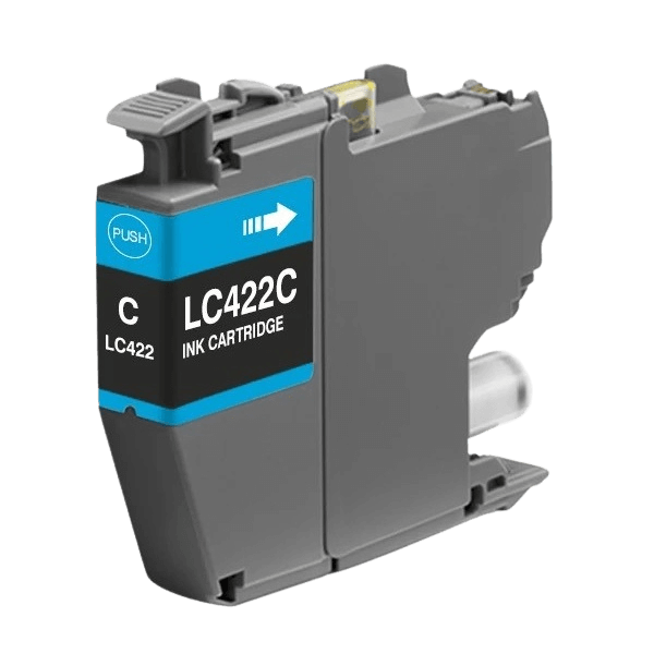 Brother LC422C cyan kompatibel bläckpatron 550 sidor