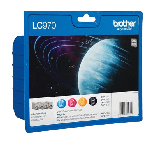 Brother LC970 CMYK original multipack 1250 sidor (LC970VALBP)