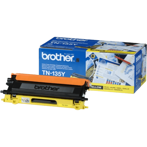 Brother TN135Y XL gul original toner 4000 sidor (TN-135Y)