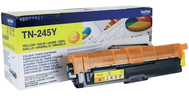 Brother TN245Y XL gul original toner 2200 sidor (TN-245Y)