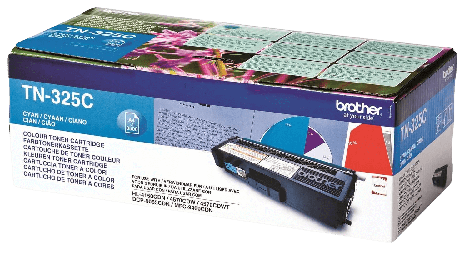 Brother TN325C XL cyan original toner 3500 sidor (TN-325C)