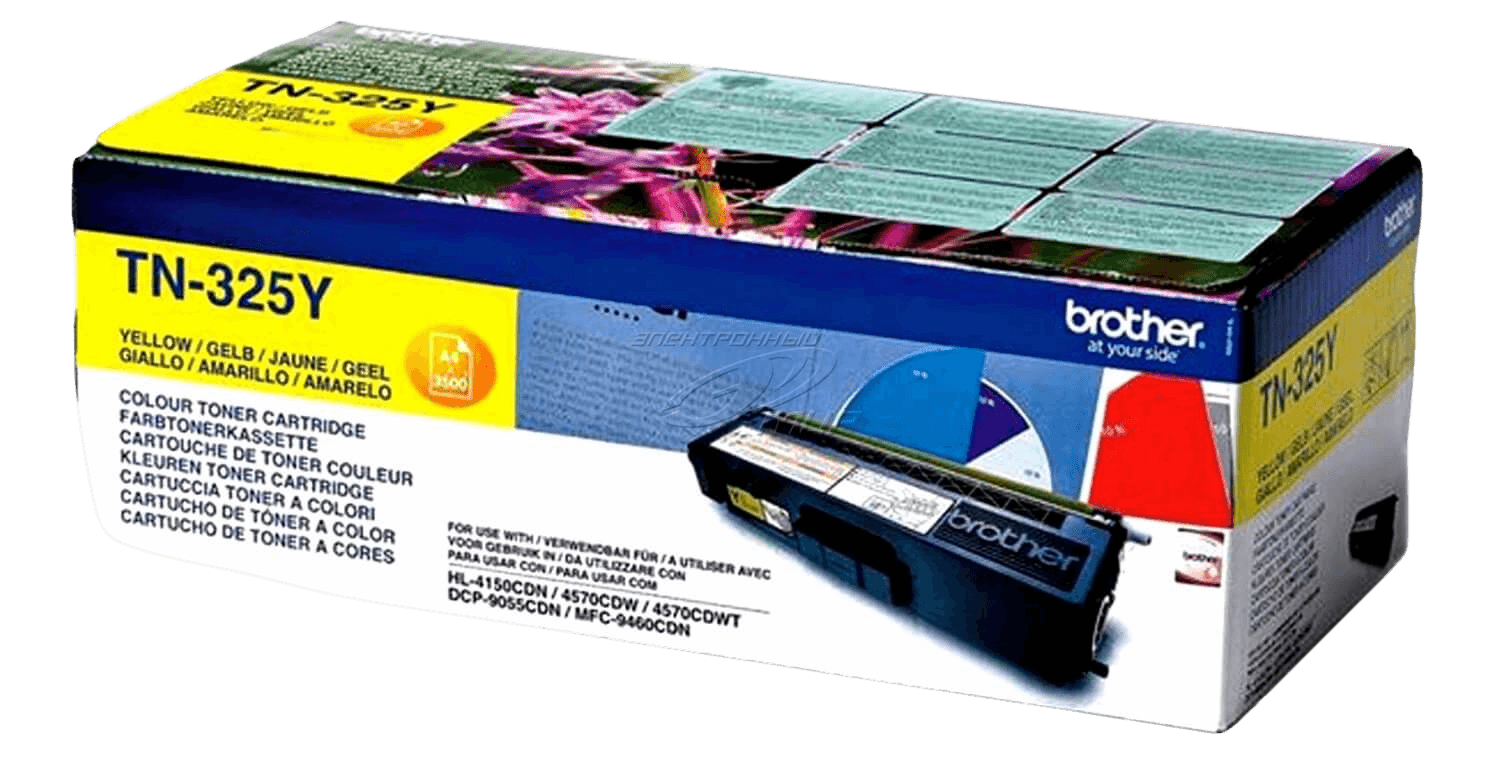Brother TN325Y XL gul original toner 3500 sidor (TN-325Y)