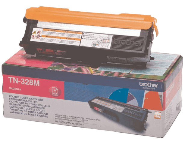 Brother TN328M XXL magenta original toner 6000 sidor (TN-328M)