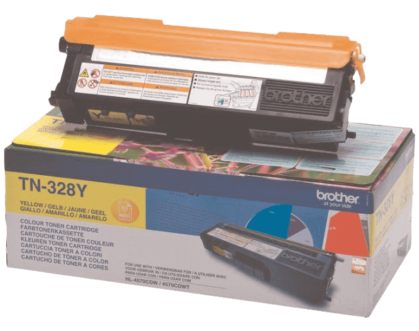 Brother TN328Y XXL gul original toner 6000 sidor (TN-328Y)