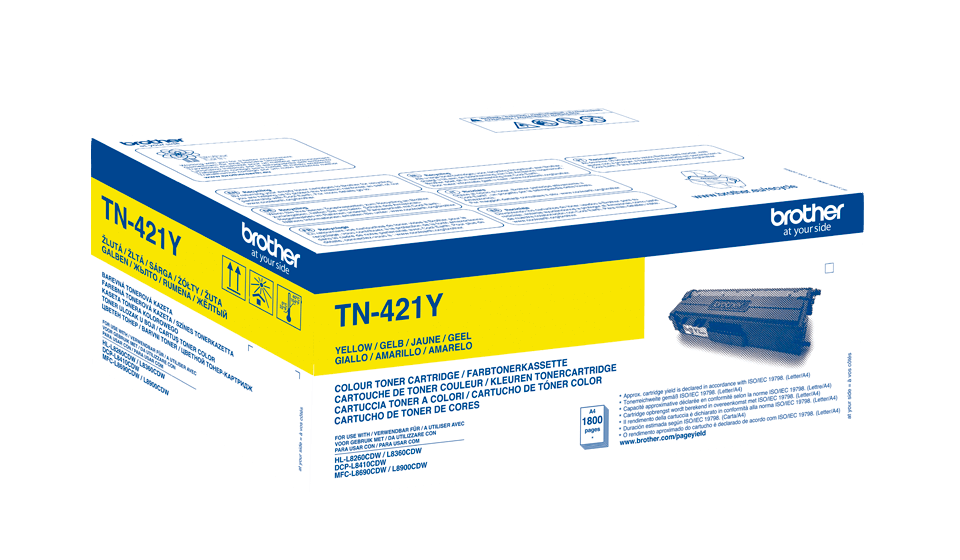 Brother TN421Y gul original toner 1800 sidor (TN-421Y)