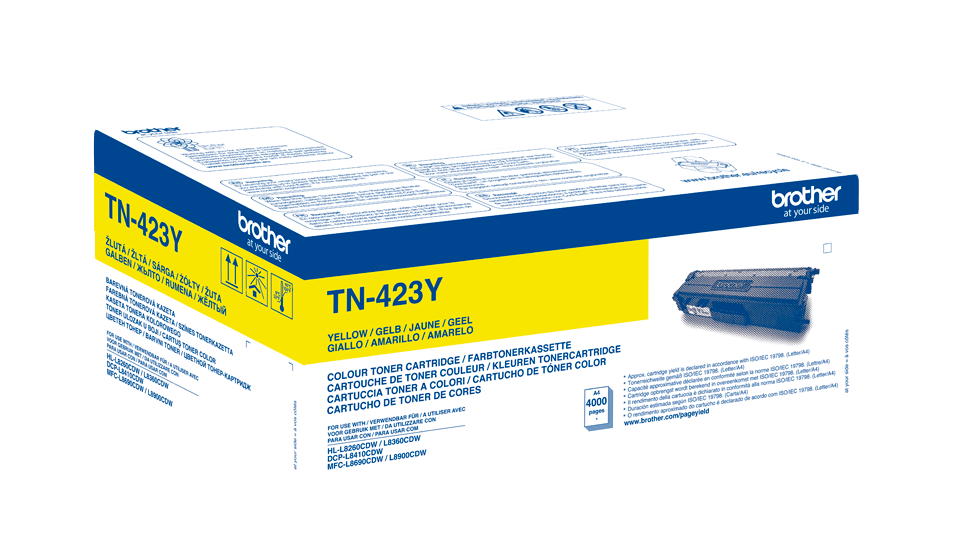Brother TN423Y XL gul original toner 4000 sidor (TN-423Y)
