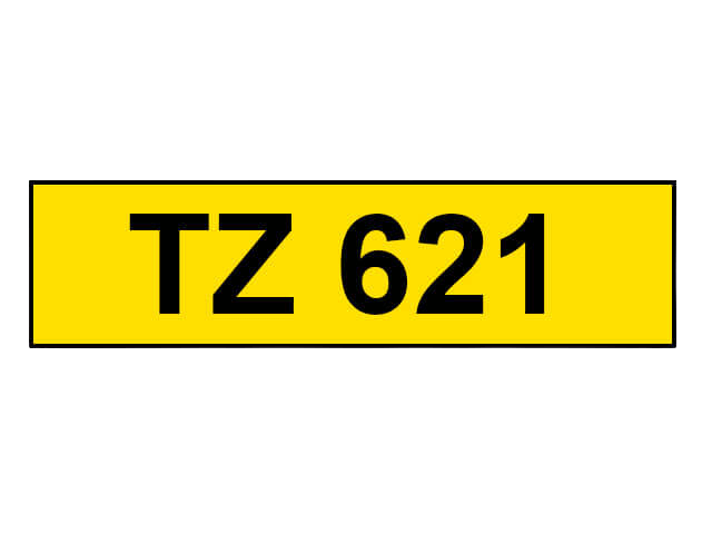Brother TZe-621 9 mm x 8 m Svart text / Gul tejp kompatibel