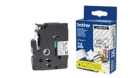 Brother TZe145 18 mm x 8 m Vit text / Genomskinlig tejp original (TZ145)