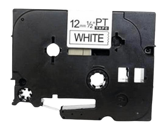 Brother TZe231 12 mm x 8 m Svart text / Vit tejp kompatibel (TZ231)