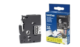 Brother TZe315 6 mm x 8 m Vit text / Svart tejp original (TZ315)