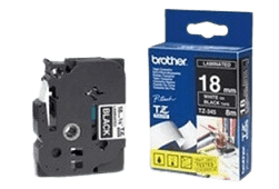 Brother TZe345 18 mm x 8 m Vit text / Svart tejp original (TZ345)