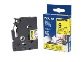 Brother TZe621 9 mm x 8 m Svart text / Gul tejp original (TZ621)