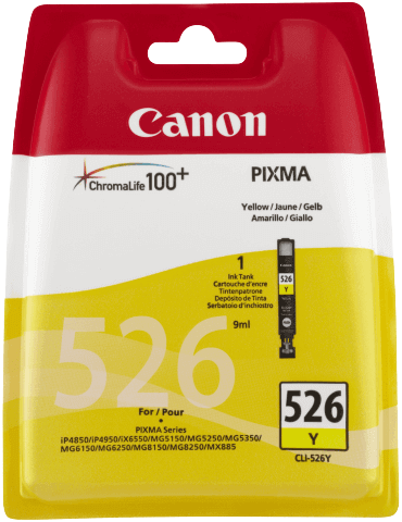 Canon CLI-526Y gul original bläckpatron 9 ml. (4543B001)