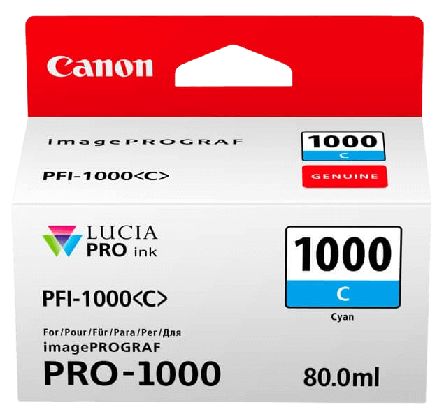 Canon PFI-1000C cyan original bläckpatron 80 ml. (0547C001)