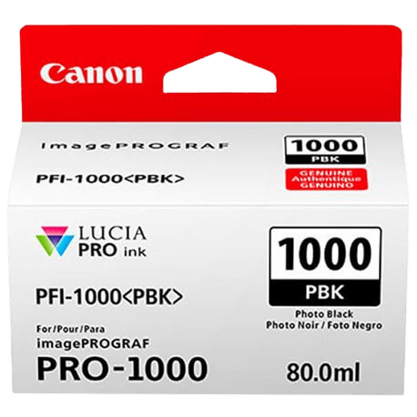 Canon PFI-1000PBK foto svart original bläckpatron 80 ml. (0546C001)