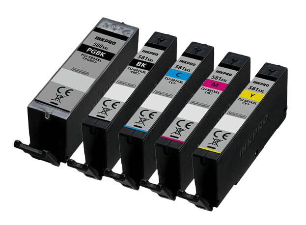Canon PGI-580 XXL 5 st rabattpaket blækpatron 74 ml. - kompatibel