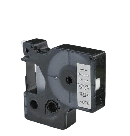 Dymo D1 40913 9 mm x 7 m Svart text / Vit tejp kompatibel (S0720680)