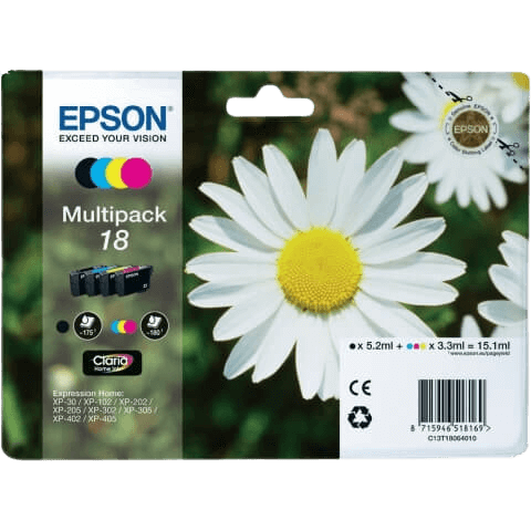Epson 18 CMYK original multipack 15,1 ml. (C13T18064012)