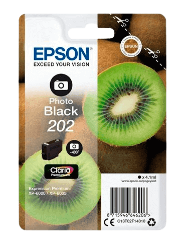 Epson 202 foto svart original bläckpatron 4,1 ml. (C13T02F14010)