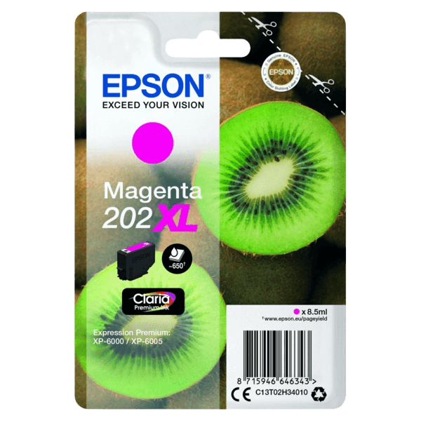 Epson 202 XL magenta original bläckpatron 650 sidor (C13T02H34010)