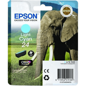 Epson 24 ljus cyan original bläckpatron 4,6 ml. (C13T24254012)
