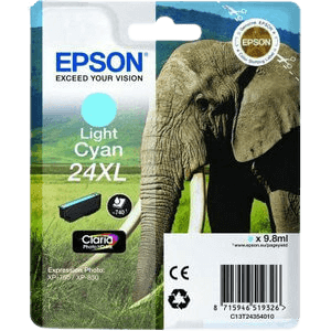 Epson 24XL ljus cyan original bläckpatron 10 ml. (C13T24354012)