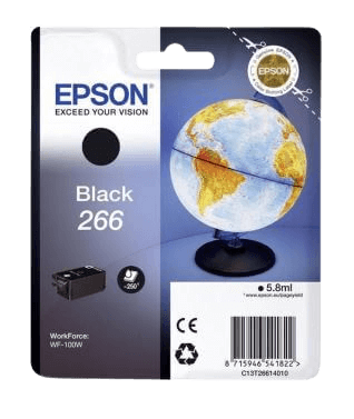 Epson 266 svart original bläckpatron 5,8 ml. (C13T26614010)