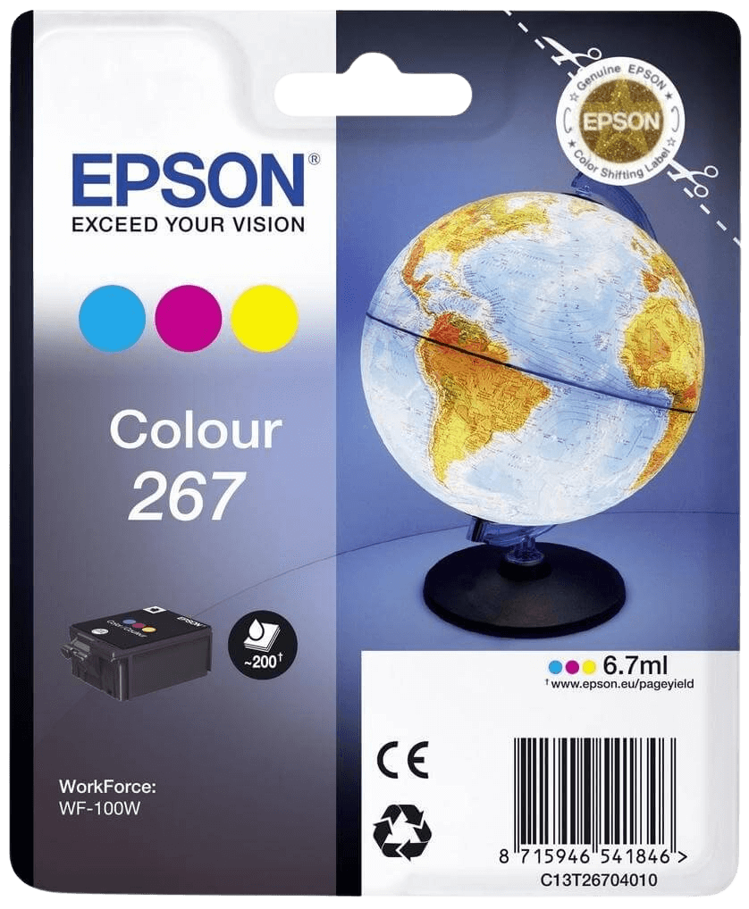 Epson 267 CMY original bläckpatron 6,7 ml. (C13T26704010)