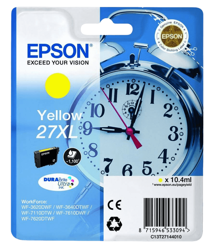 Epson 27 XL gul original bläckpatron 10.4 ml. (C13T27144012)