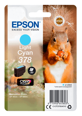 Epson 378 ljus cyan original bläckpatron 4,8 ml. (C13T37854010)