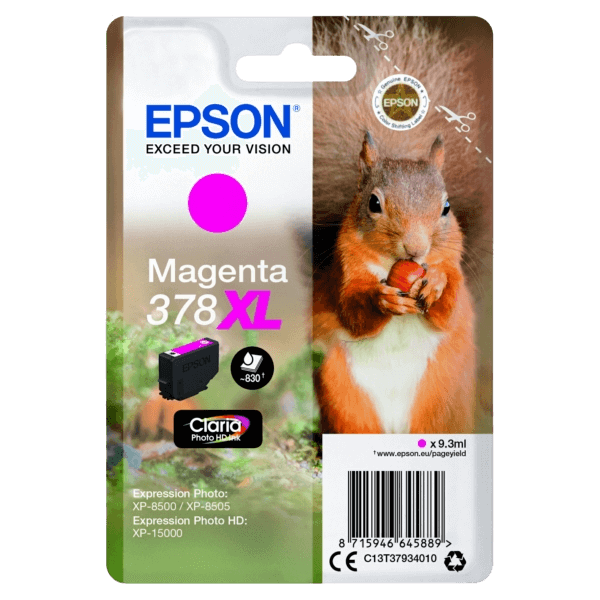Epson 378 XL magenta original bläckpatron 830 sidor (C13T37934010)