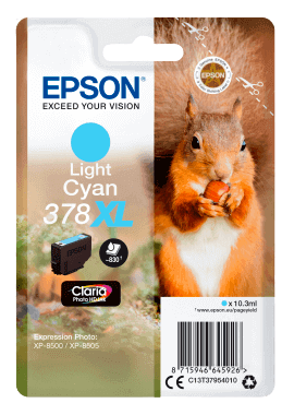 Epson 378 XL ljus cyan original bläckpatron 10,3 ml. (C13T37954010)