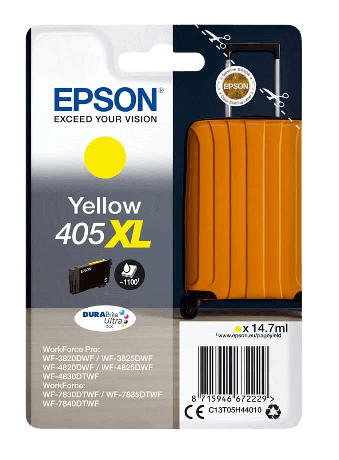 Epson 405XL gul original bläckpatron 14,7 ml. (C13T05H44010)