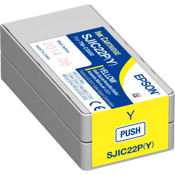 Epson SJIC22P gul original bläckpatron 32,5 ml. (C33S020604)