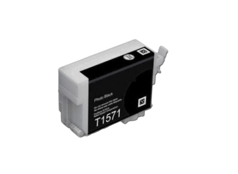 Epson T1571 foto svart kompatibel bläckpatron 26 ml. (C13T15714010)