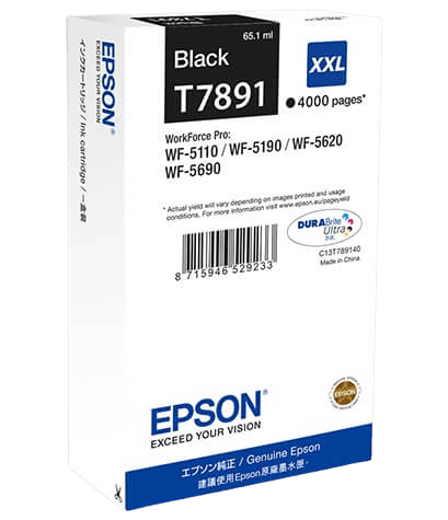 Epson T7891 XXL svart original bläckpatron 65,1 ml. (C13T789140)